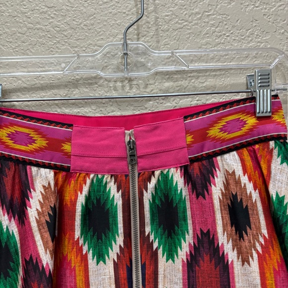 Alice + Olivia Earla High Waist Skirt in Warm Breeze Multi Size 2 - Picture 8 of 11